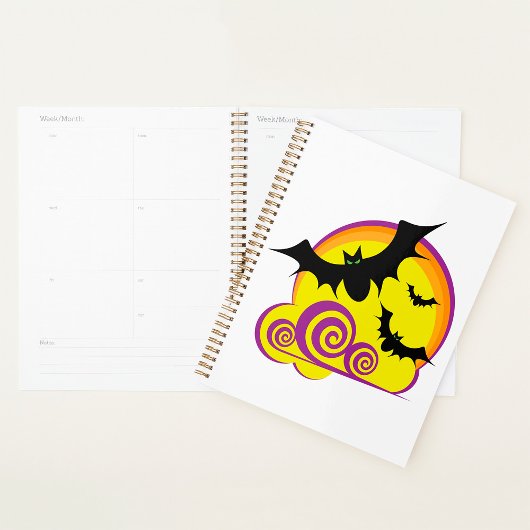 Bats volants Pleines lunes nocturnes d'Halloween