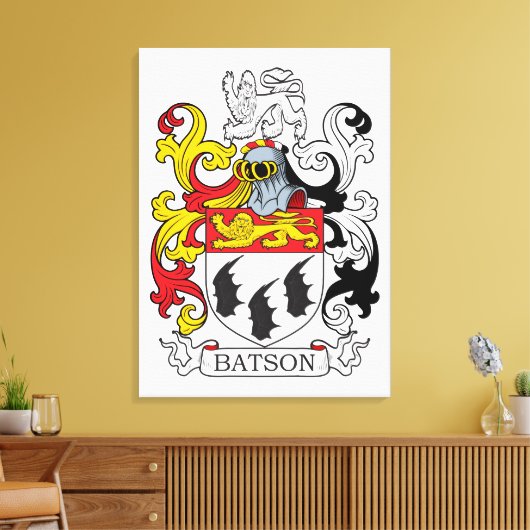 Batson Family Crest Canvas Afdruk (Insitu (Woonkamer))