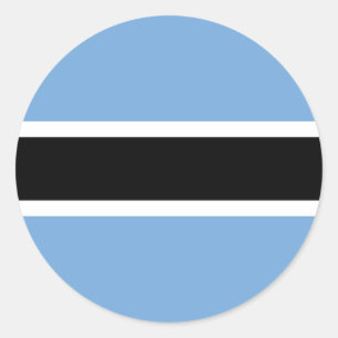 Batswana Vlag, Vlag van Botswana Ronde Sticker
