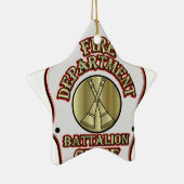Battalion Chief Shield Design Keramisch Ornament (Rechts)