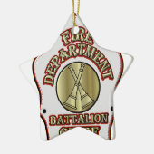Battalion Chief Shield Design Keramisch Ornament (Links)