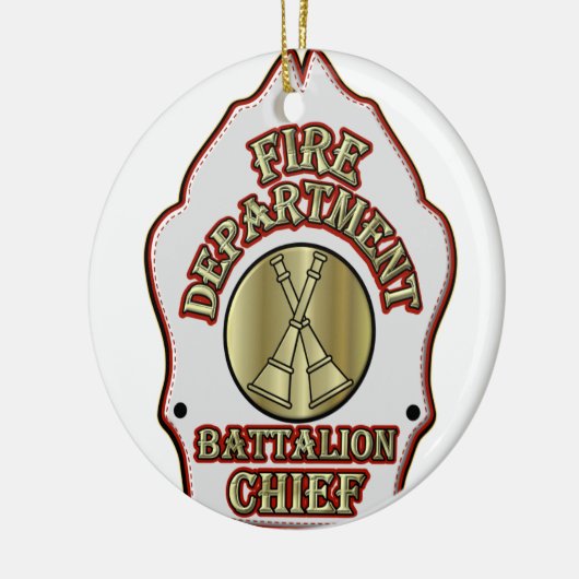 Battalion Chief Shield Design Keramisch Ornament (Links)