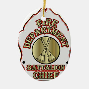 Battalion Chief Shield Design Keramisch Ornament