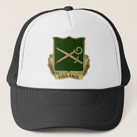 Battalion Crest van 385e MP Trucker Pet (Voorkant)