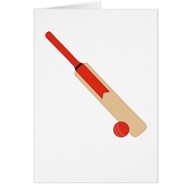Batte de cricket et carte de boule (Devant)