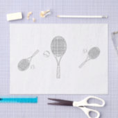 Batte de tennis et papier de soie de soie de boule (Artisanat)