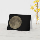 Batte et la carte de voeux de Pleine lune, (Fleur jaune)