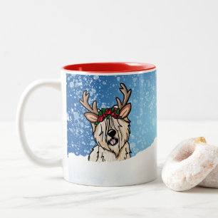 Batte Terrier Reindeer Christmas Mug
