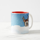 Batte Terrier Reindeer Christmas Mug (Devant droit)