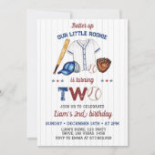 Batte Up Baseball Boy Invitation Anniversaire (Devant)