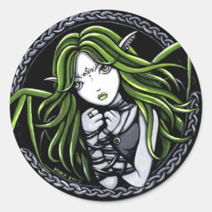 "Batte verte" 3" autocollants ronds