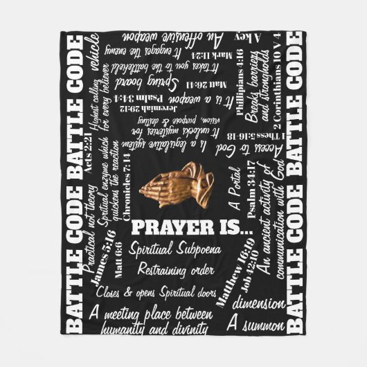 BATTELCODE (PRAYER BLANKET) FLEECE DEKEN (Voorkant)