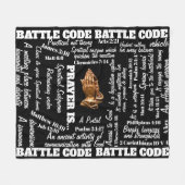 BATTELCODE (PRAYER BLANKET) FLEECE DEKEN (Voorkant (Horizontaal))
