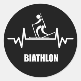 Battement de Coeur Biathlon Ronde Sticker