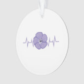 Battement de coeur de fleur violette (devant)