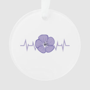 Battement de coeur de fleur violette