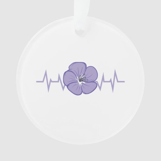 Battement de coeur de fleur violette (devant)