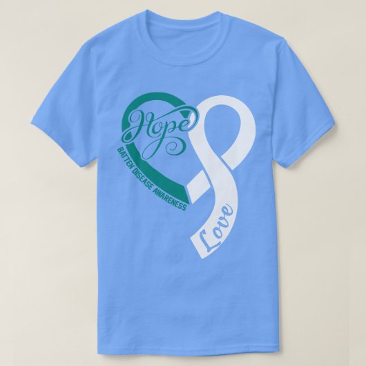 Batten Disease Awareness Mensen houden van Hart Li T-shirt (Design voorkant)