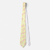 Battenburg Cake Pattern. Roze en geel. Stropdas (Voorkant)