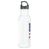 Batter omhoog! - Baseball Player en USA Flag Waterfles (Achterkant)