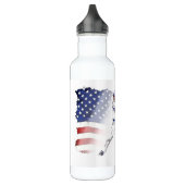 Batter omhoog! - Baseball Player en USA Flag Waterfles (Links)