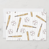 Batter Up Baseball 1er Invitation anniversaire (Dos)