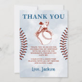 Batter Up Baseball Boys Carte de remerciements d'a (Devant)