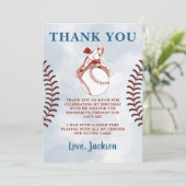 Batter Up Baseball Boys Carte de remerciements d'a (Debout devant)