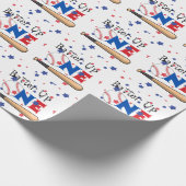 Batter-up Baseball First Birthday Wrapping Paper Cadeaupapier (Hoek)
