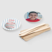 Batter Up Baseball Thema Verjaardagsfeestfoto Handwaaier (Niet-gemonteerd)