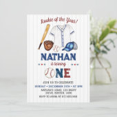 Batter-up Baseball, uitnodiging van 1 september (Staand voorkant)