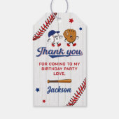  Batter Up Baseball Verjaardag Gift Label Cadeaulabel (Achterkant)