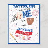 Batter Up Rookie Honkbal Budget 1e Verjaardag (Voorkant)