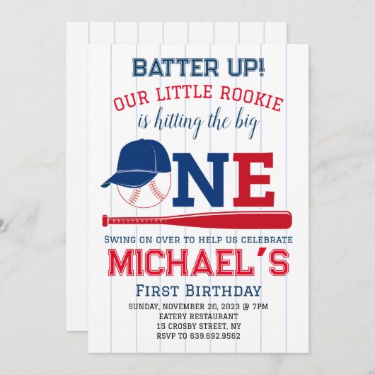 Batter up Rookie van het Jaar Honkbal Kaart (Voorkant / Achterkant)