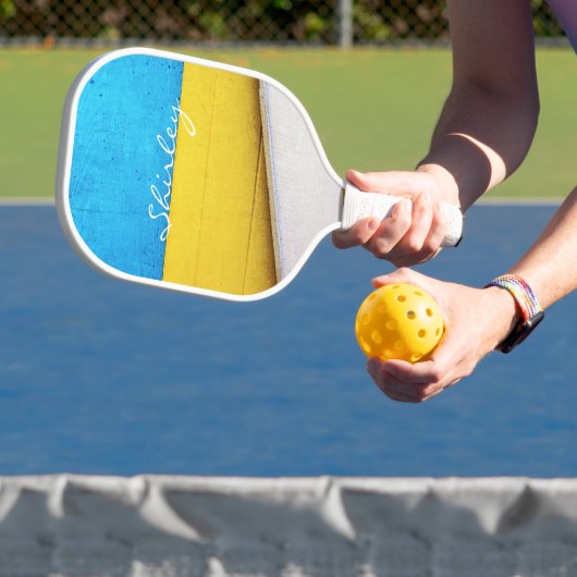 Battered Building-Minimal Abstract by STaylor Pickleball Paddle (Insitu)