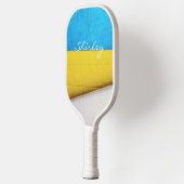 Battered Building-Minimal Abstract by STaylor Pickleball Paddle (Links)