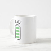 Batterie Full Dad Mug - Cadeau pour papa, grand-pè (Devant gauche)