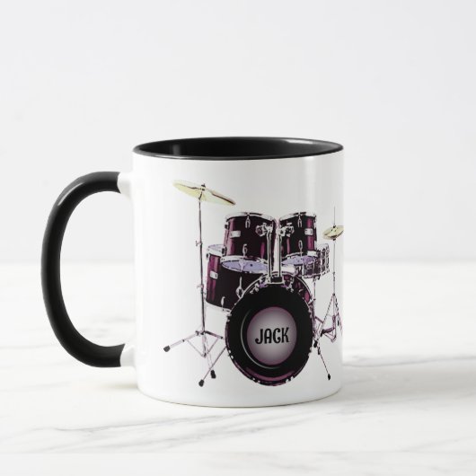 Batterie Mug avec ýour texte (Gauche)