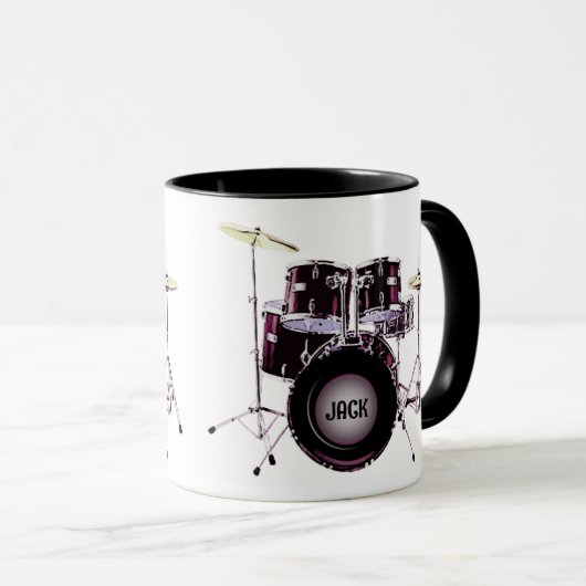 Batterie Mug avec ýour texte (Devant droit)