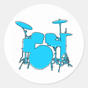 batterie oddRex Sticker rond classique