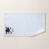 Batterie personnalisée Musique Design Bleu (Serviette à main)