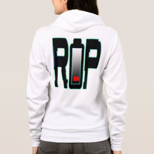 Batterie RIP Sweat - shirt à capuche Bella+Canvas (Dos)