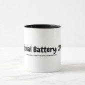 Batterie sociale 2% Mug - Drôle cadeau (Centre)