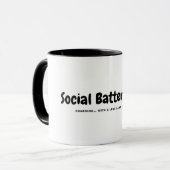 Batterie sociale 2% Mug - Drôle cadeau (Devant gauche)
