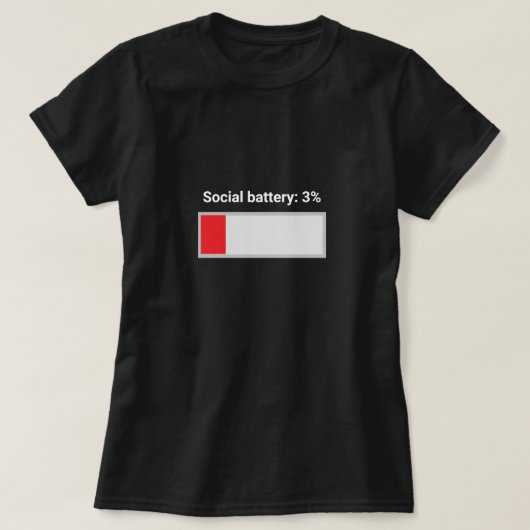 Batterie sociale 3% T-shirt (Design devant)