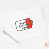 Batterie sociale basse - Sticker pour ordinateur p (Enveloppe)