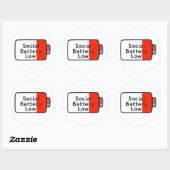Batterie sociale basse - Sticker pour ordinateur p (Feuille)