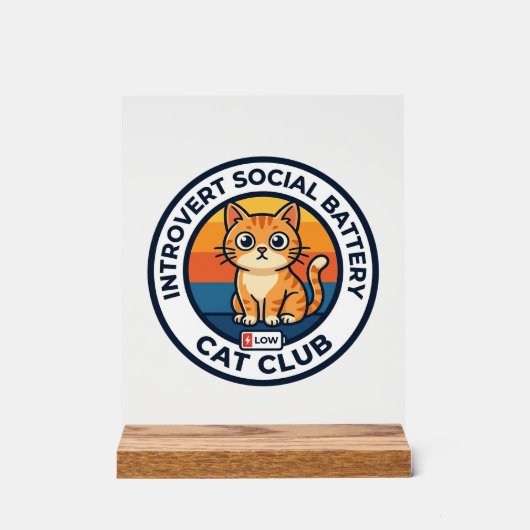 Batterie sociale d'introverti Chat Mignon Design d (Recto)