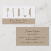 Batteries de cuisine de chef, cartes de visite de (Devant / Derrière)