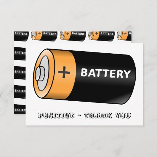 Batterij Bedankkaart (Voorkant / Achterkant)